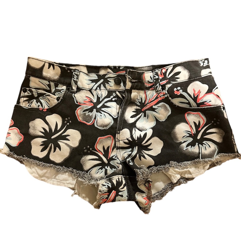Ksubi jean shorts alberceque cut off floral size 26
